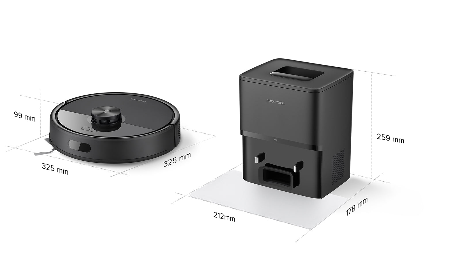 Roborock Q7T+ / Roborock Q7 L5+ Dimensions
